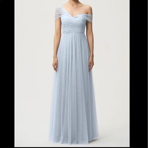 BHLDN Jenny Yoo Collection Light Blue Tulle Bridesmaid Dress*